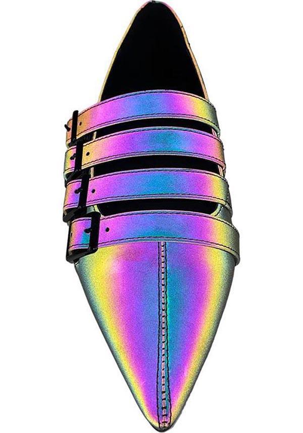 Strangecvlt Reflective Coven Flats - Stylish and Safe Footwear