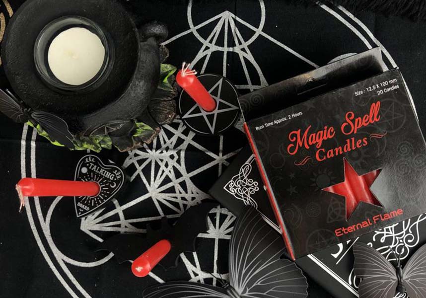 Red Eternal Flame Magic Spell Candles for Rituals and Decor