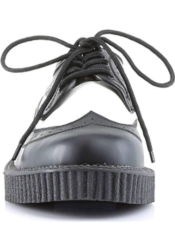 PREORDER: Demonia CREEPER-608 Platform Shoes in Black/White