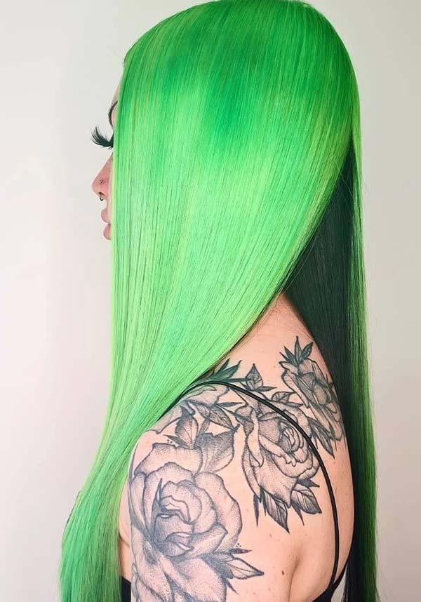 Toxic UV Semi - permanent Ultra Glowing Green Hair Colour for Bold Stylists