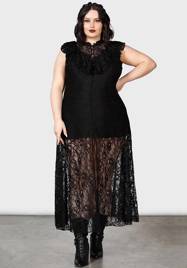 Maxi Dress for Vampire's Ball: Soft Stretch Lace Style