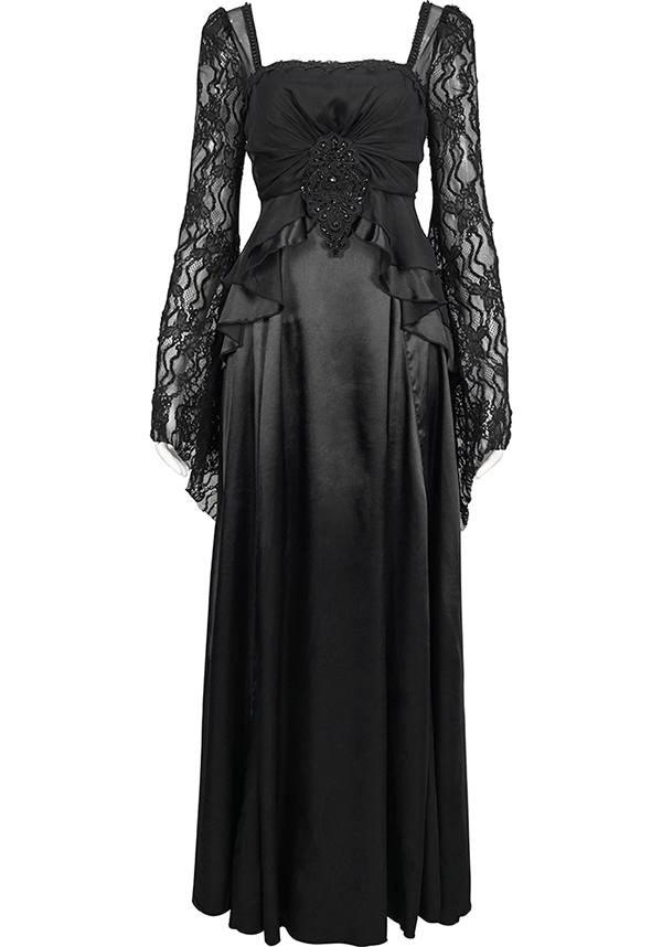 Esmerée Elegant Evening Dress for a Regal Goth Look