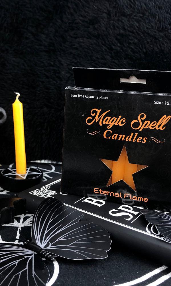 Orange Eternal Flame Magic Spell Candles - Ideal for Altar Decor and Rituals