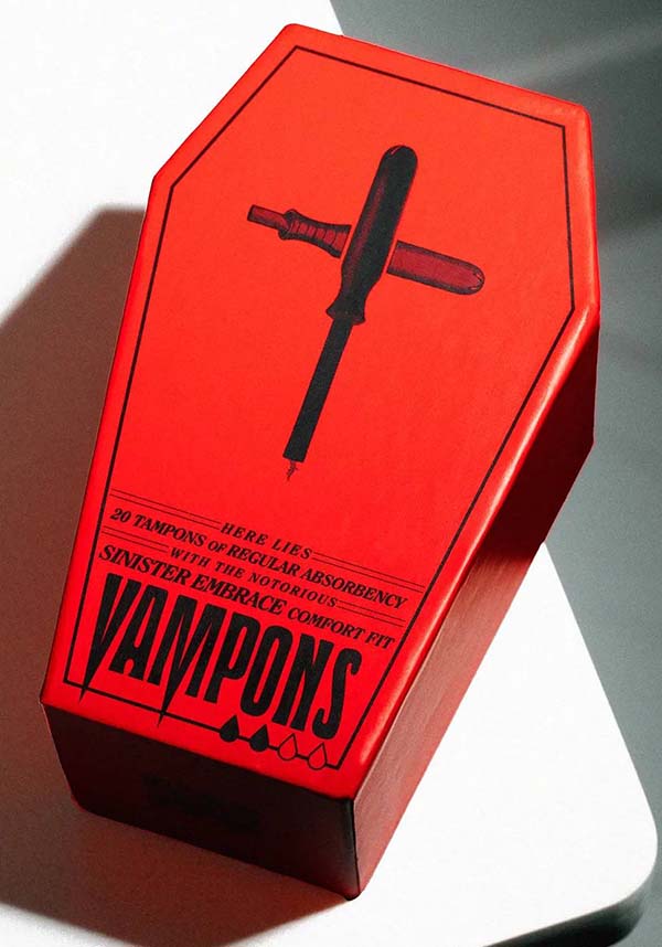 Vampons - 20 Organic Applicator Tampons in Reusable Coffin Box