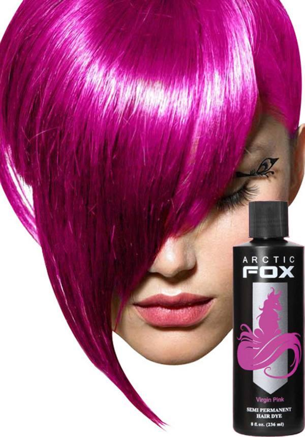Arctic Fox Virgin Pink Semi - Permanent Hair Colour, 236ml Bottle