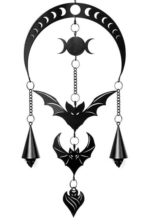 Alchemy Gothic Evilution Moon Phase Hanging Decoration for Indoor and Outdoor Use