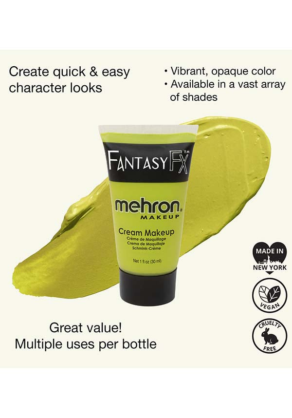Mehron Fantasy FX Makeup - Ogre Green Color, 1 oz Squeeze Tube for Face and Body