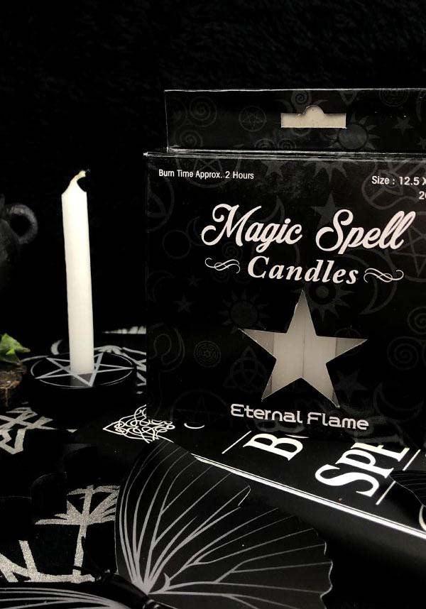 White Eternal Flame Spell Candles - Ideal for Altar Decor and Rituals