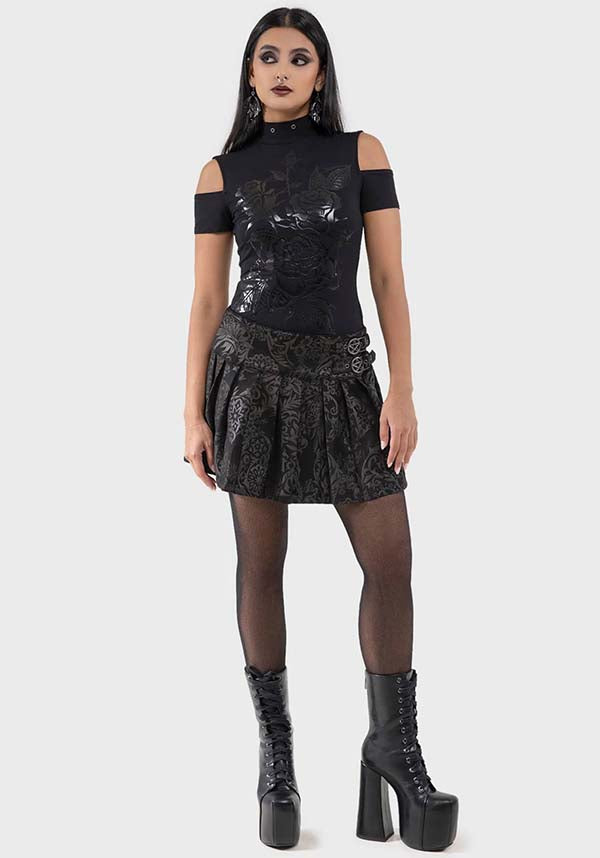 Evernight Fashionable TOP with Floral Gloss Print